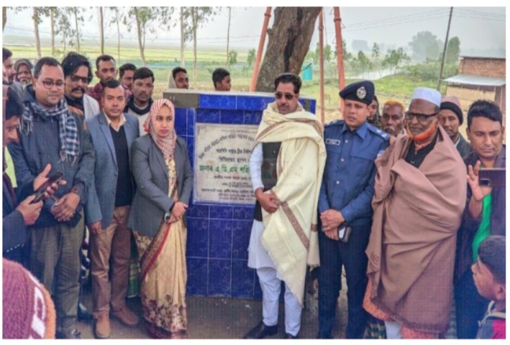 শ্রীবরদীতে আরসিসি গার্ডার ব্রীজ নির্মাণ কাজের ভিত্তিপ্রস্তর উদ্বোধন