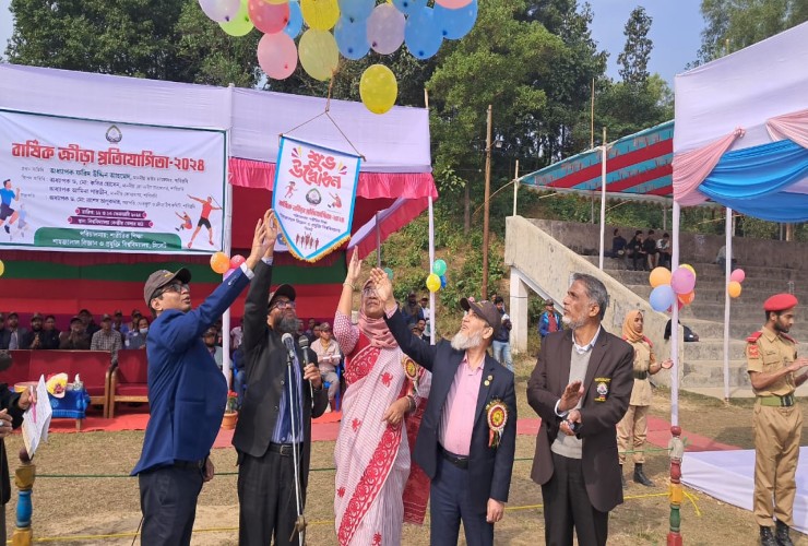 শাহজালাল বিশ্ববিদ্যালয়ে শুরু হলো বার্ষিক ক্রীড়া প্রতিযোগিতা শুরু